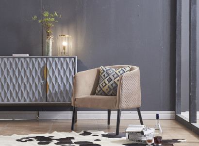 Luxus Stuhl Polster Cocktail Relax Lounge Club Stühle Möbel Design Sessel Beige